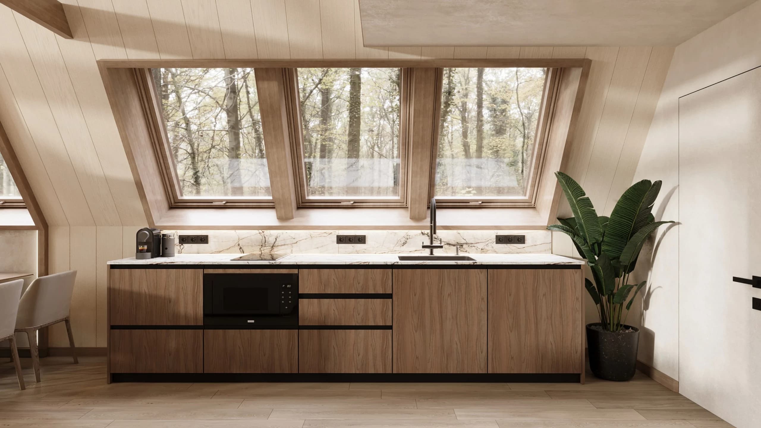 a-frame forrest dzen kitchen